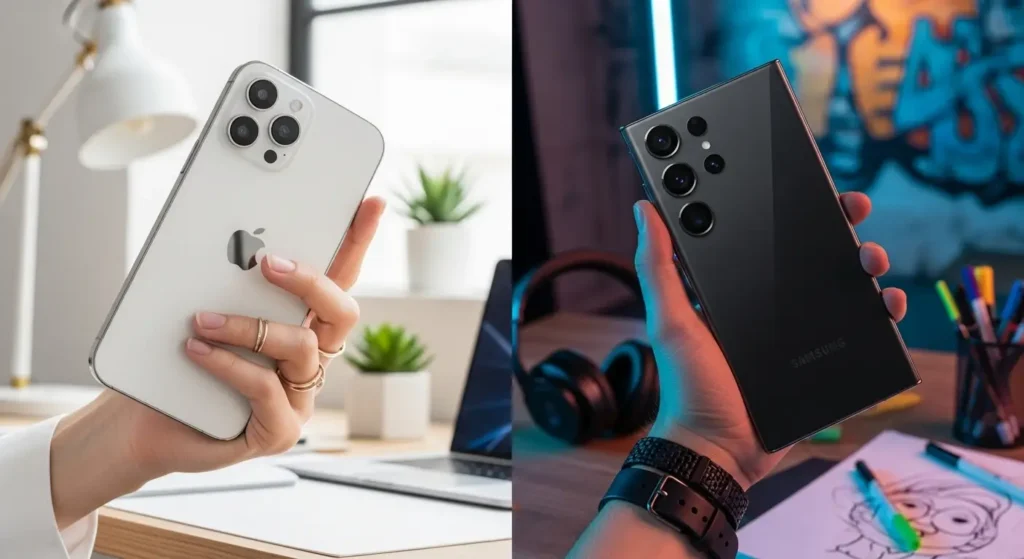 iPhone ou Samsung Descubra qual combina mais com seu estilo-c